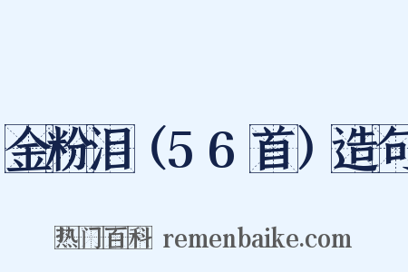 金粉泪（56首）造句是什么意思的图片